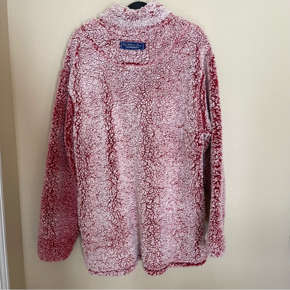 NWT Properly Tied Pintail Sherpa Pullover in Frosted Red - Picture 4 of 5